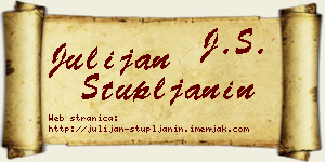 Julijan Stupljanin vizit kartica